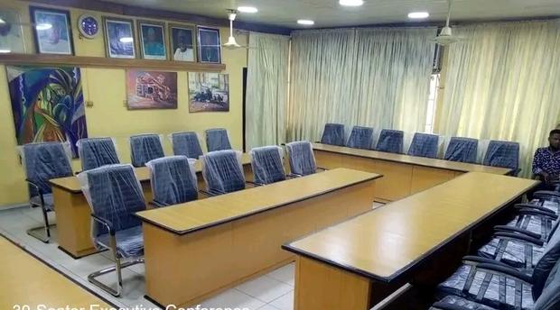 Thirty-seater executive conference table and chairs installed at Federal College of Education (Technical), Akoka